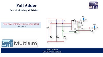 Full Adder -Practical using Multisim