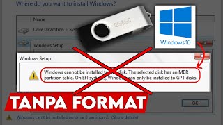 cara mengatasi windows cannot be installed to this disk tanpa format kehilangan data