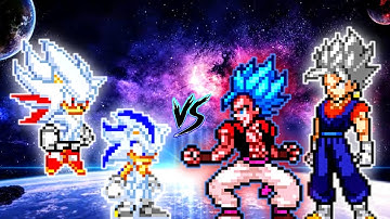 Shadic OP (all form) & Seelkadoom V2 OP VS Vegito OP (all form) & Gogeta OP in Jump Force Mugen😱