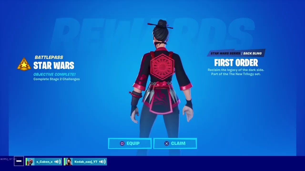 First Back Bling In Fortnite Fortnite First Order Backbling Showcase On Skins Youtube