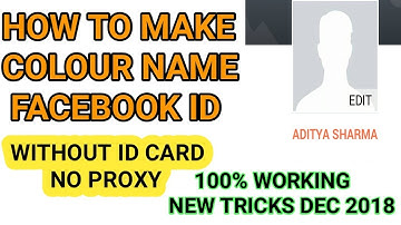 How to make Colour Name Facebook Id Without Proof Or Proxy | Colour Name Fb Id New Tricks 2019