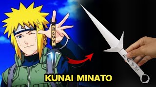 How to Make a Kunai Knife out of Paper (KUNAI MINATO)