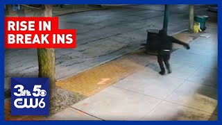 Watch: burglar tries breaking into downtown business as Syracuse property