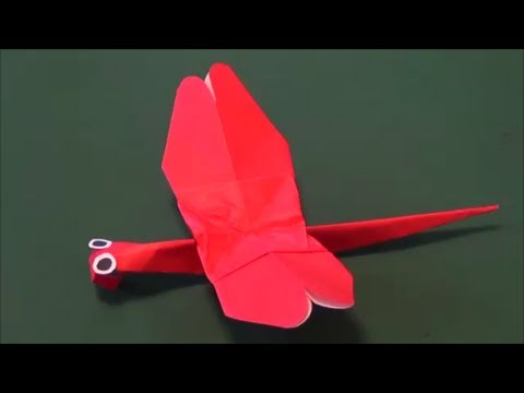 とんぼ 折り紙 Dragonfly Origami Youtube