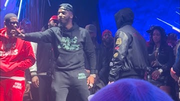 Hitman holla with haymaker in 1st rd vs eazy the block captain on chrome 23 anniversary card