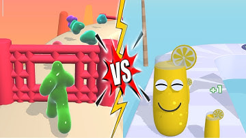 Blob Runner 3D Vs Juice Run All Levels Gameplay Android iOS Walkthrough 3DG21