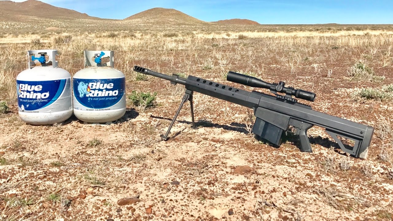 50CAL VS PROPANE TANKS? don't try this YouTube