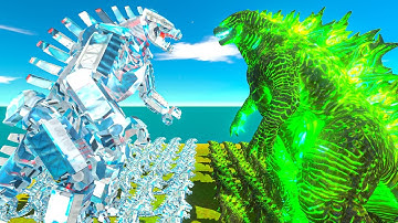 Legendary Godzilla War - Evolution size comparison of ICE Mechagodzilla vs Godzilla RADIATION - ARBS