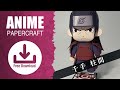【展開図無料で配布中】紙で作れる、千手 柱間【ナルト】「NARUTO」papercraft anime