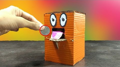 How to make Robot Piggy bank| coin eating piggy