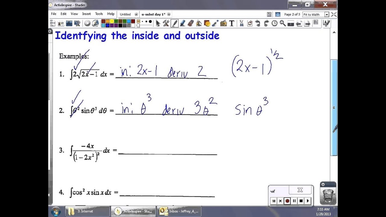 U substitution day 1 - YouTube