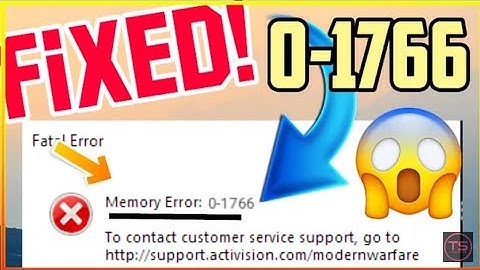 Memory error 0-1766 | warzone memory error | memory error 0-1766 warzon | call of duty
