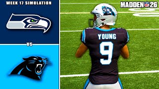 Seahawks vs Panthers Week 17 Simulation (Madden 26)