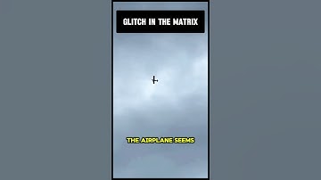 A glitch in the matrix plane stuck in the sky #mystery