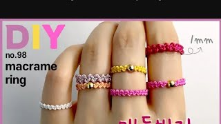 How to Macrame a ring with the basic trellis Parttan