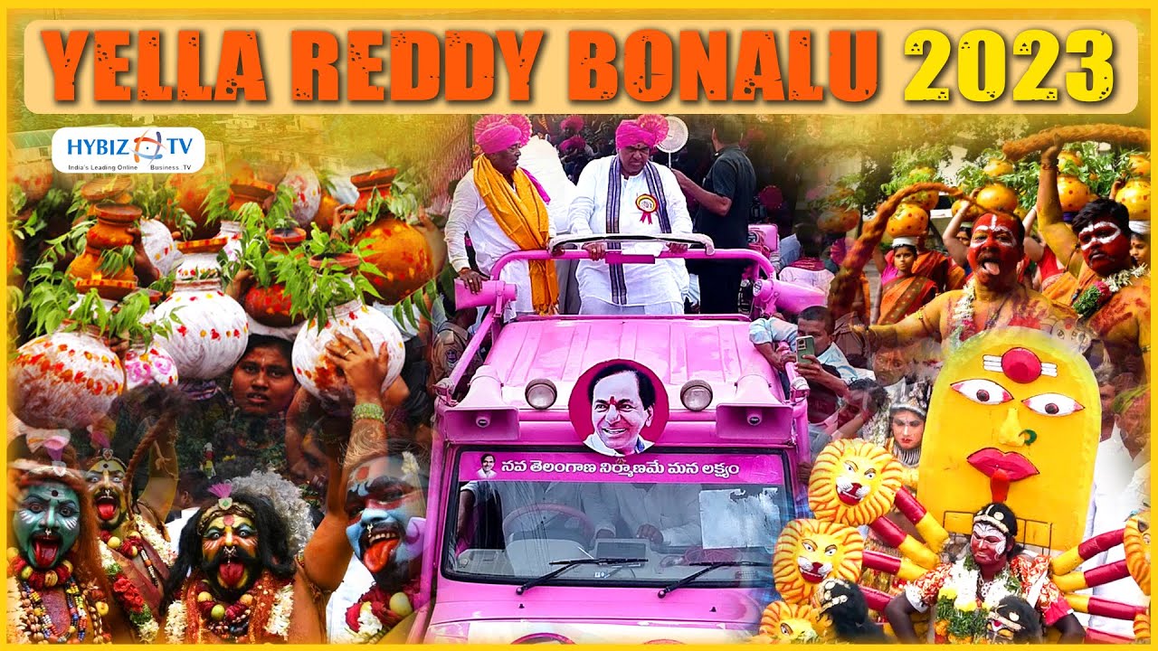 Yellareddy Bonalu 2023  Telangana Bonalu Festival Celebration  Hybiz tv