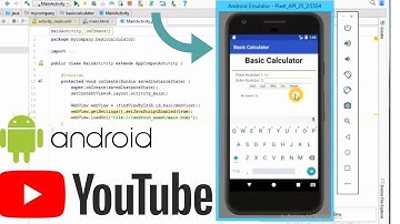 Design a Basic calculator using Html and JavaScript in Android studio