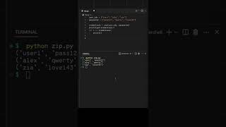 Let's Understand Zip Function in Python With Simple Exmaple |#coding#python#zip#function#viral#views