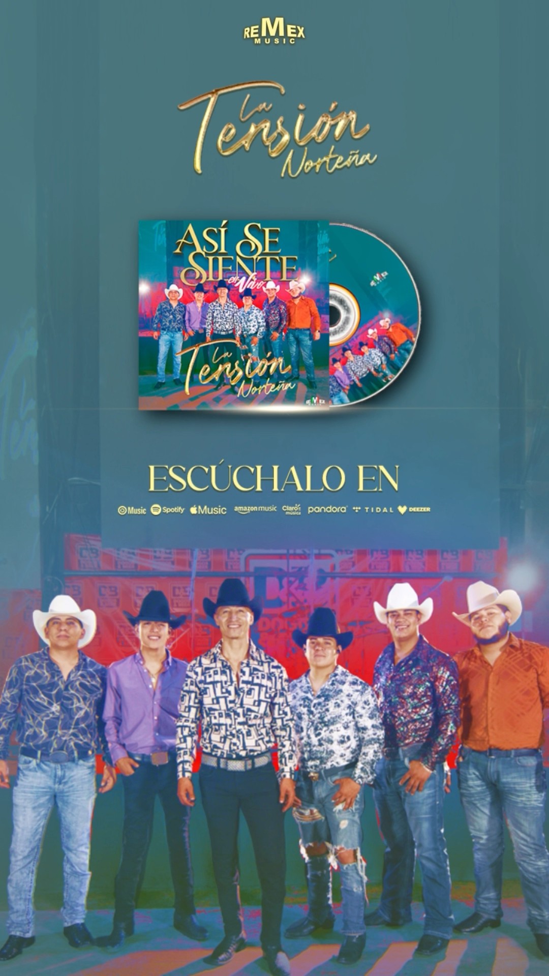 ? ¡YA DISPONIBLE! ?Escucha lo nuevo de La Tension Norteña por todas las plataformas. #AsíSeSiente