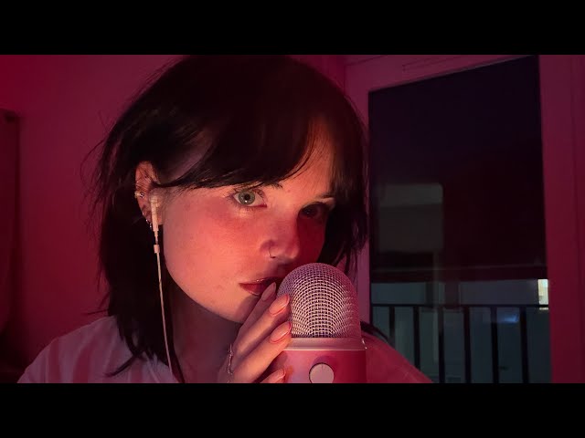 ASMR INAUDIBLE WHISPERING ( dim lighting, gum chewing, mouth sounds and hand sounds)