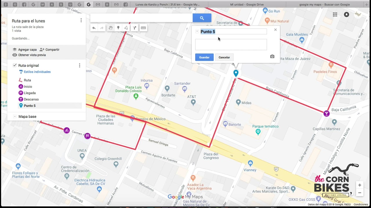 Crea rutas para ciclismo en google my maps 2018 | The Corn Bikes - YouTube