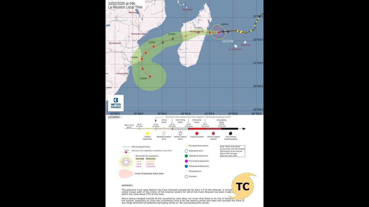 South-West Indian Ocean Cyclone Season 2025-26: Tropical Cyclone Gezani