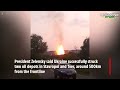 Moment Ukraine’s Sea Baby drones strike Russia’s shadow fleet in night of hell for Putin