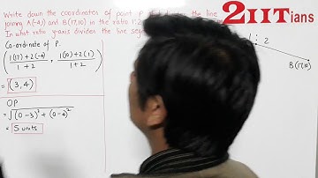 Section Formula Exercise 11 Q 21 Class X ICSE | IIT JEE Write down the co-ordinates of the point P