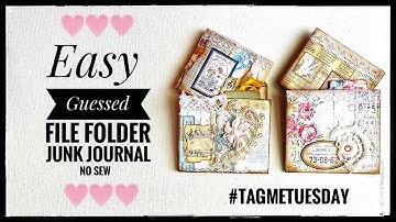 Easy - Guessed Mini File Folders with Small Junk Journal #tagmetuesday