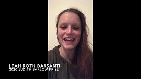 An Announcement About the 2020 Judith Barlow Prize...