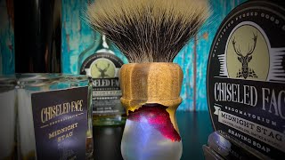 Dogwood - Declaration Grooming B9 Bravo - Chiseled Face Midnight Stag - Parker SRX Shavette