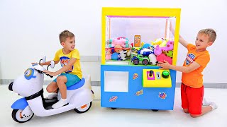 Vlad y Niki máquina de garras con juguetes historia para niños