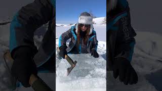 Wow!😱GIRL makes FIRE from ICE 🔥🧊 #camping #survival #bushcraft #outdoors #lifehack image