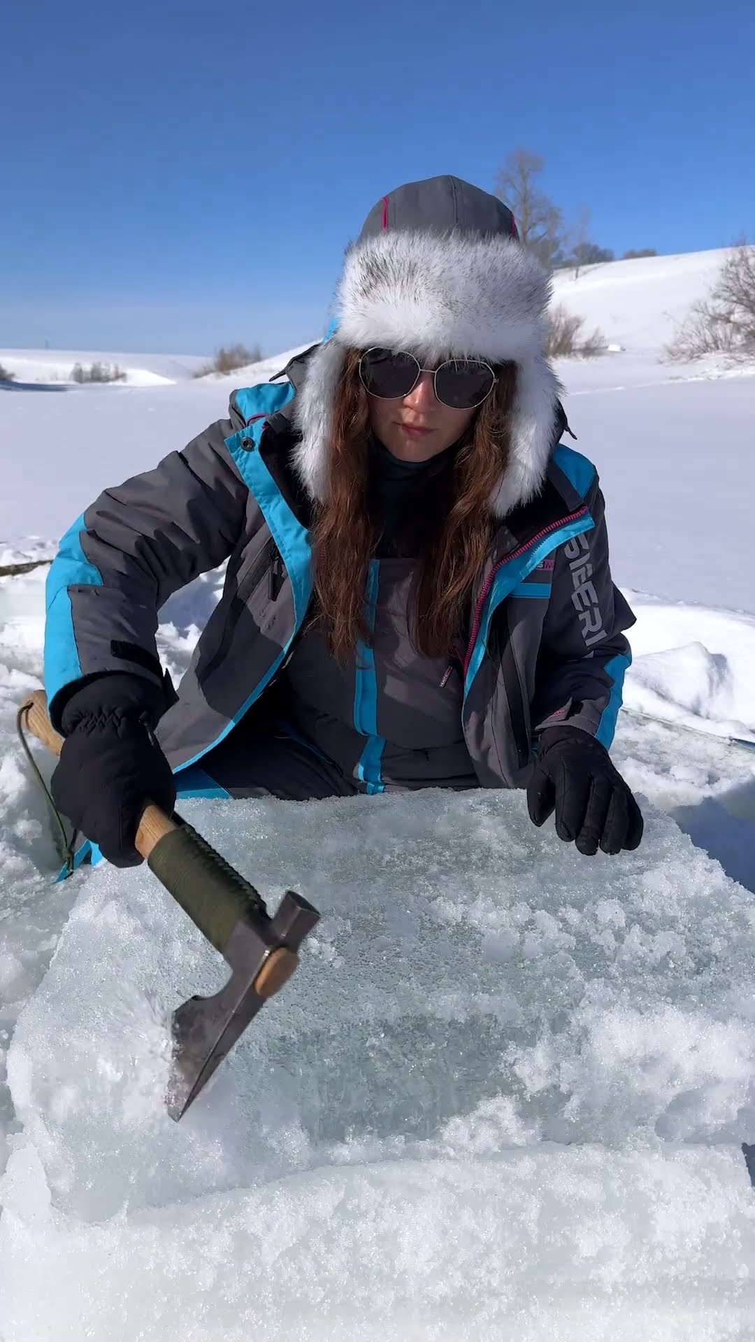 Wow!?GIRL makes FIRE from ICE ?? #camping #survival #bushcraft #outdoors #lifehack