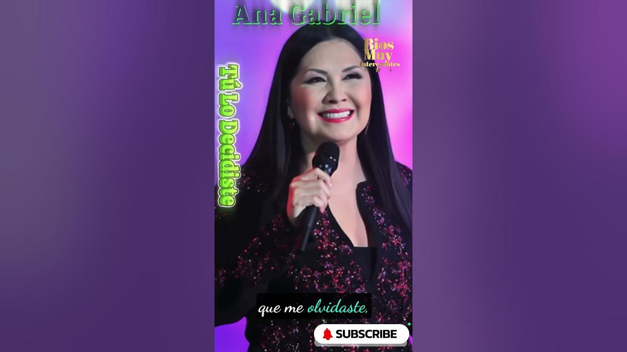 Ana Gabriel  -- Tú Lo Decidiste  #80smusic #70smusic #60smusic #retro #oldies #oldsongs
