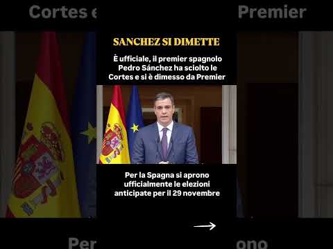 Video Sanchez annuncia elezioni anticipate