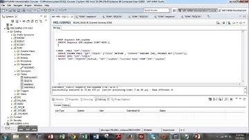 SEQUENCE IN SAP HANA
