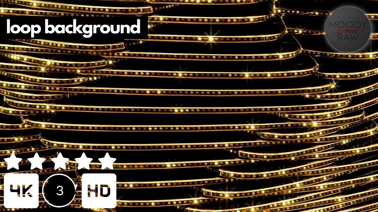 Golden Spiral Lights 4K Visual Loop (Silent) | Statement Luxury Background | Seamless Loop