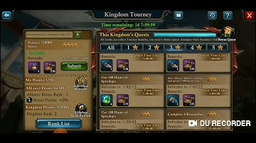 Kingdom Tourney MAXIMIZE GROWTH. King of Avalon