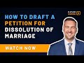 In  this episode, Attorney Robert Buchanan talks about the nuts and bolts, bare bones, requirements of drafting a petition for dissolution of marriage in Illinois. Petition for dissolution of marriage is the formal request you make to the court to start the divorce process in Illinois.