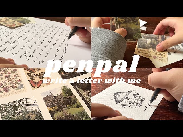 penpal + write a letter with me  📮🌿🍄(cottagecore theme + aesthetic) class=