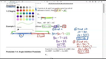 U2 L2 Video Part 1 - Addition Postulates