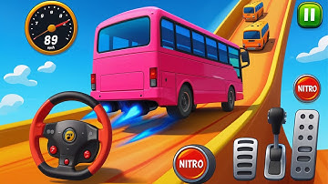 Crazy Bus Mega Ramp Impossible Racing Bus Stunts Impossible Tracks Android Gameplay Video #6