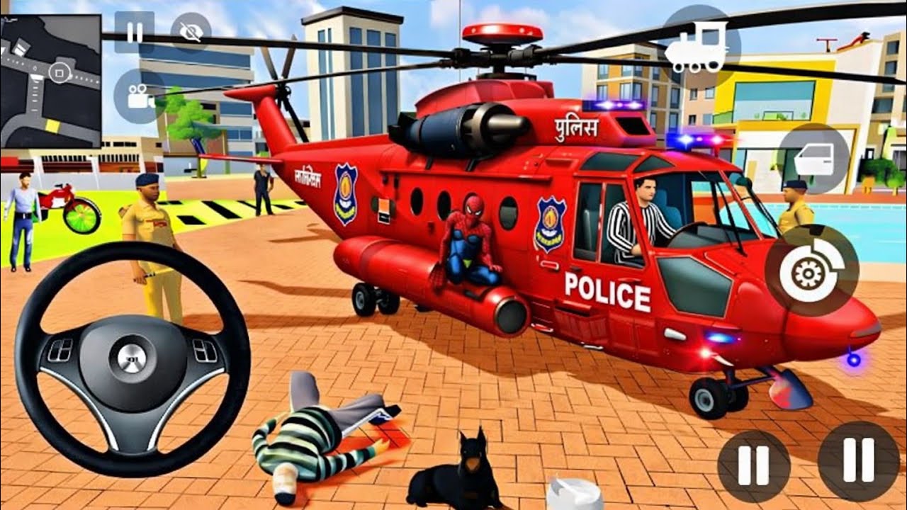 🚀Indian Theft Auto Franklin Order In Indian🤩 Red Aroplane And  red bike Indian Police SUV Game