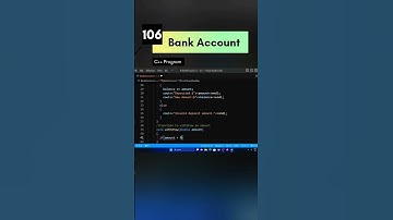 Creating a Bank Account Class in C++ with Deposit and Withdraw Functions | Code Leos#shorts#coding
