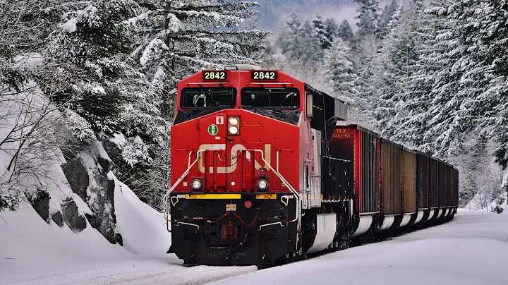 Huge Canadian Coal Trains Thru The Snowy Winter Fraser Canyon!