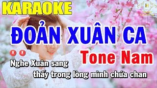 Video thumbnail of "karaoke Đoản Xuân Ca Tone Nam Nhạc Sống | Trọng Hiếu"