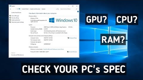How To Check PC Specs On Windows 10