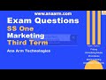 Exam Questions SS One Marketing Third Term 1 to 20
