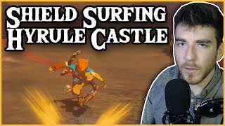 Can you Shield Surf Down ALL of Hyrule Castle? | Breath of the Wild